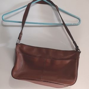 Etienne Algner brown leather shoulder handbag